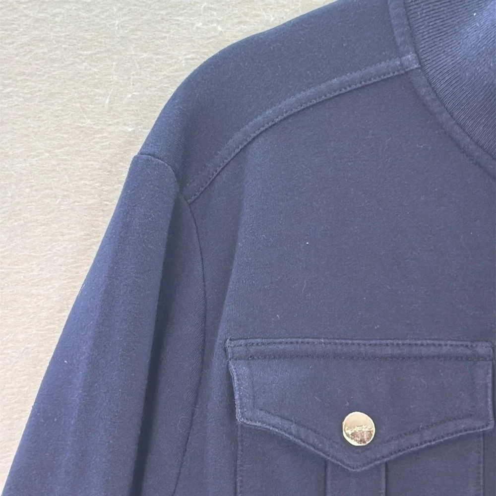 Lauren Ralph Lauren - NWOT women’s navy full Zip-Up knit cotton bomber Jacket XL